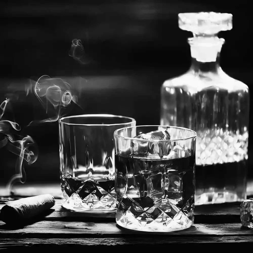 Crystal decanter – lead-free glass with balanced weight for whisky ritual