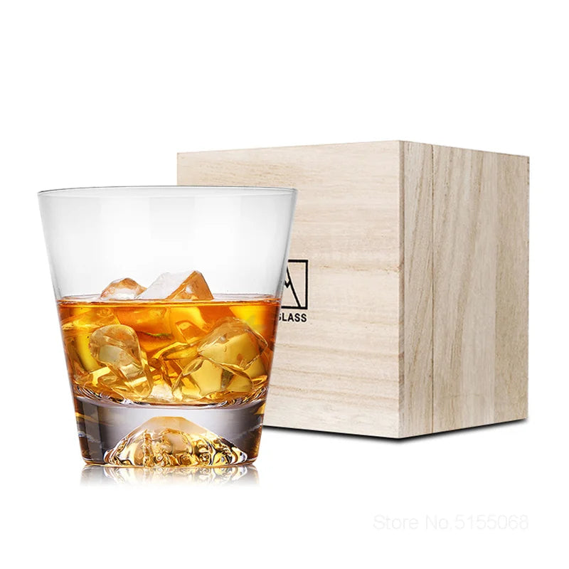 Crystal Whiskey Glass - Mount Fuji Base, 300ml - Corletaria