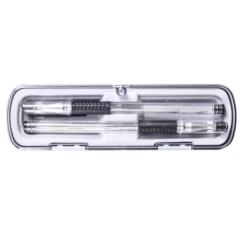 Disassembled pen showing concealed stainless needle for cigar airflow