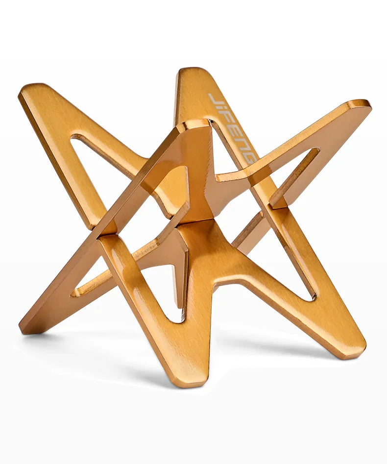 Assembled portable cigar stand supporting a cigar on tabletop