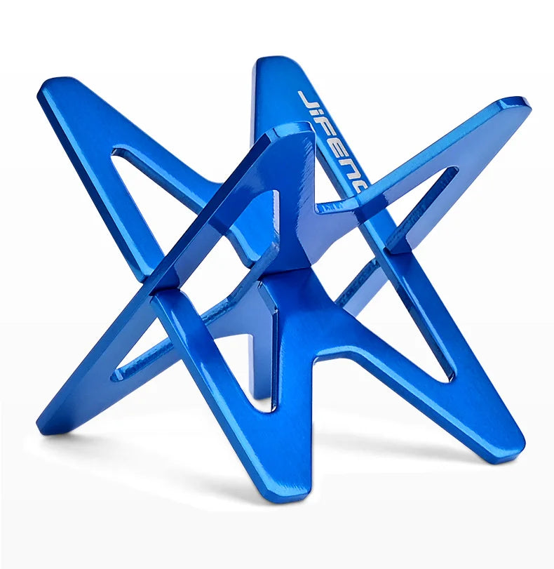 Assembled portable cigar stand supporting a cigar on tabletop