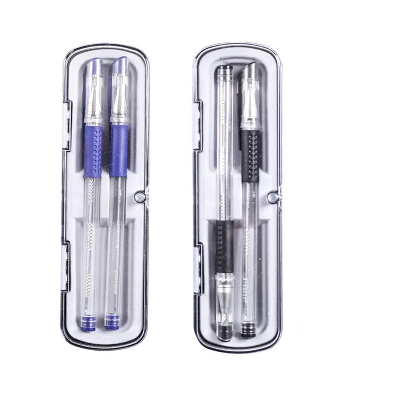 Disassembled pen showing concealed stainless needle for cigar airflow