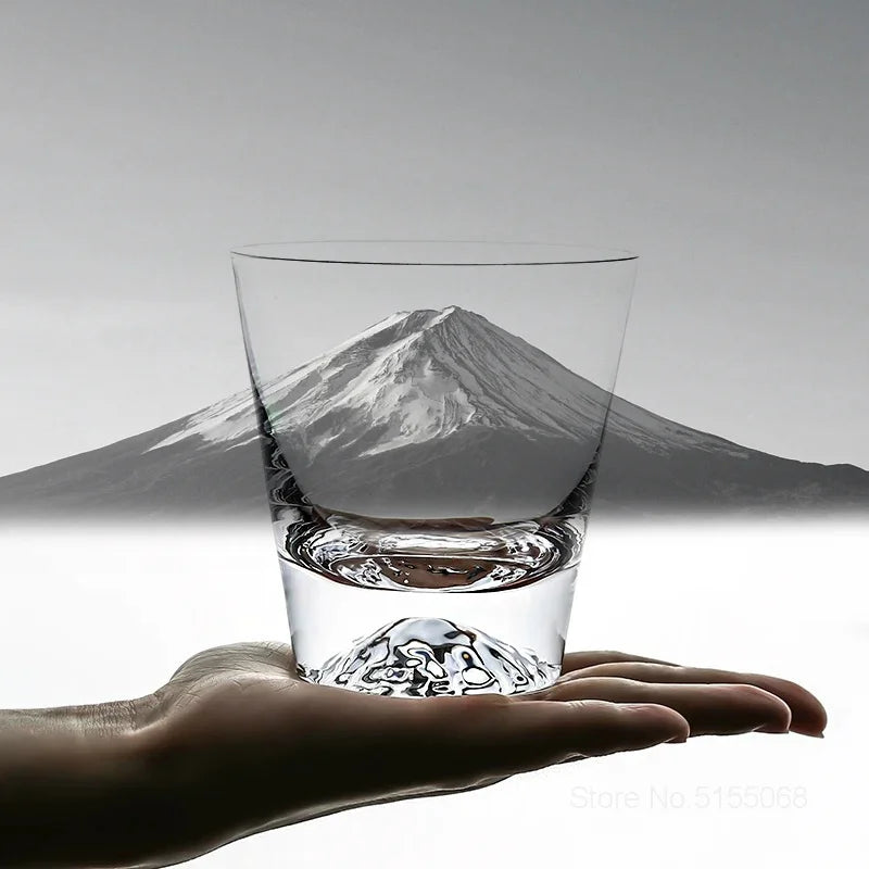 Crystal Whiskey Glass - Mount Fuji Base, 300ml - Corletaria