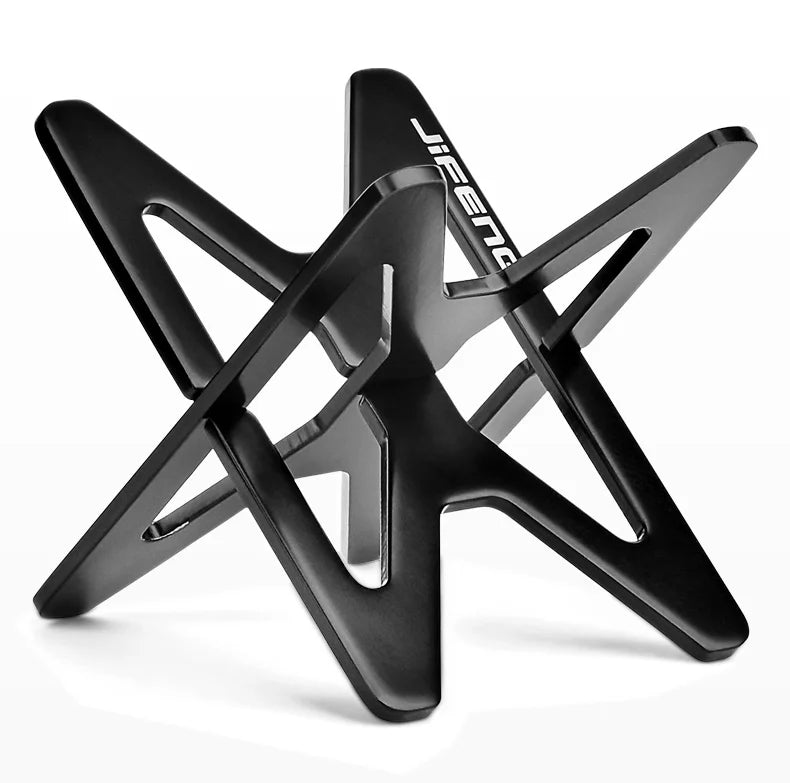 Assembled portable cigar stand supporting a cigar on tabletop