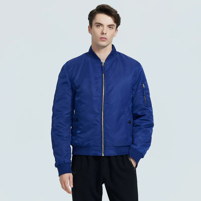 Mens Bomber Jacket - Polyester Flight Coat - Corletaria