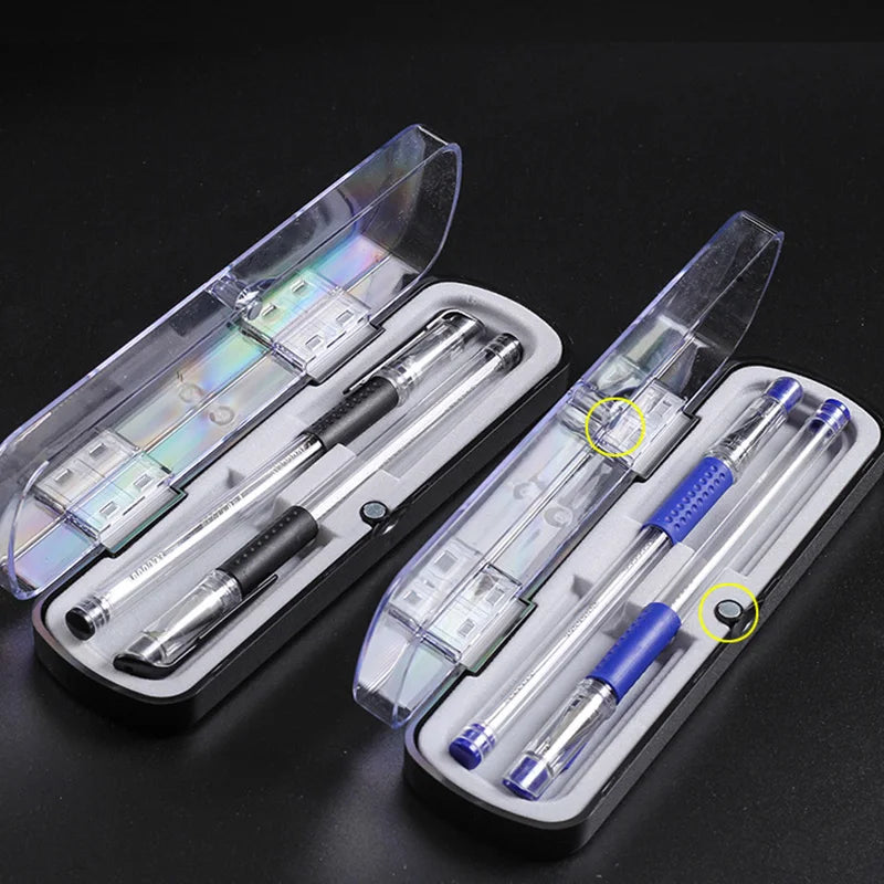 Size diagram of pen-style cigar draw poker and storage case