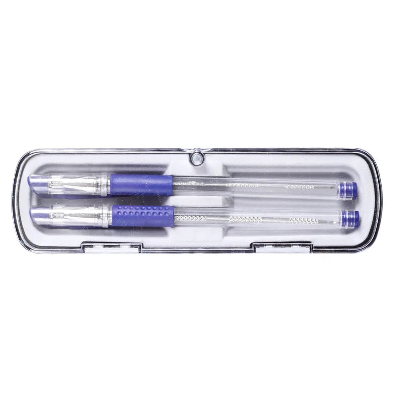 Disassembled pen showing concealed stainless needle for cigar airflow