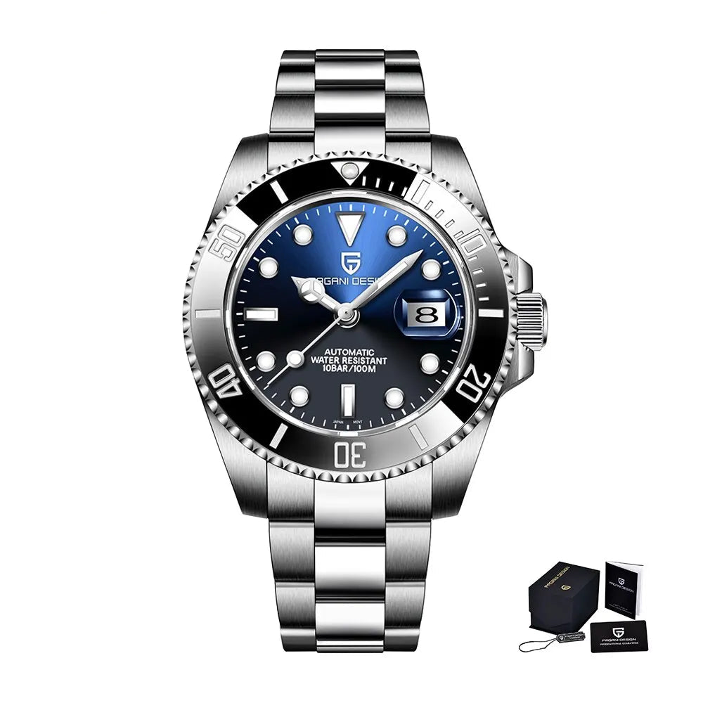 Automatic Diver Watch 40mm - Sapphire Glass, Steel - Corletaria