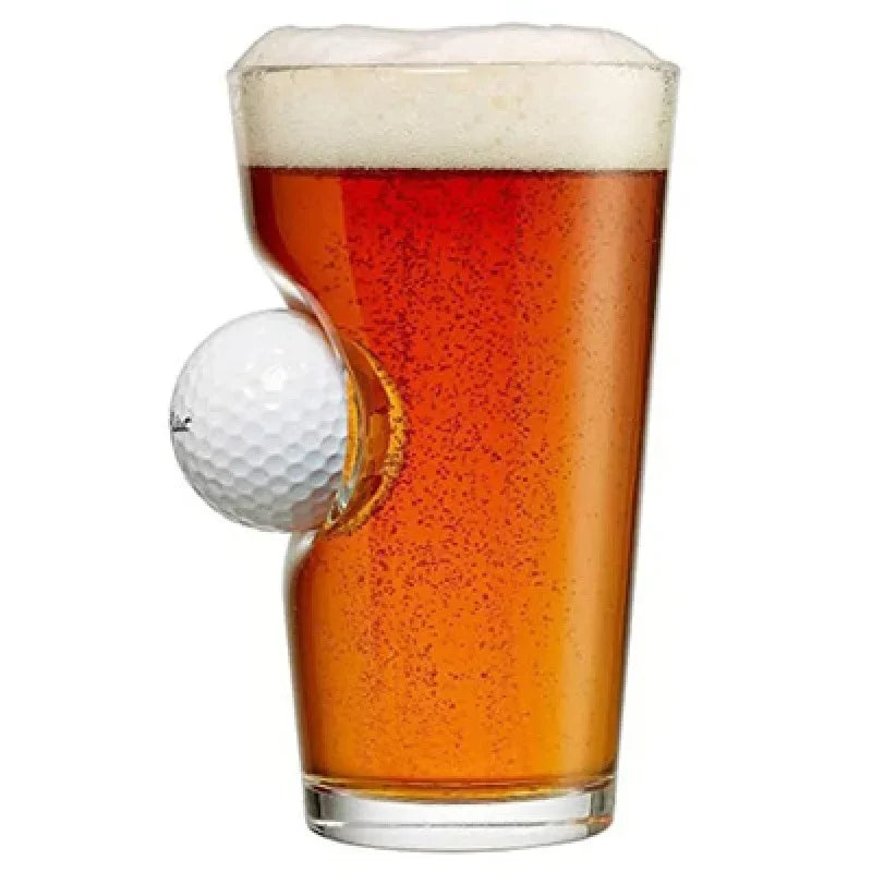 Golf Ball Whiskey Glass - Lead-free Crystal Tumbler - Corletaria