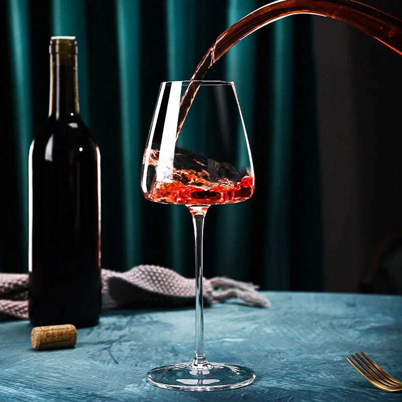 French Burgundy Crystal Wine Goblet Set 2 pcs 4 Sizes