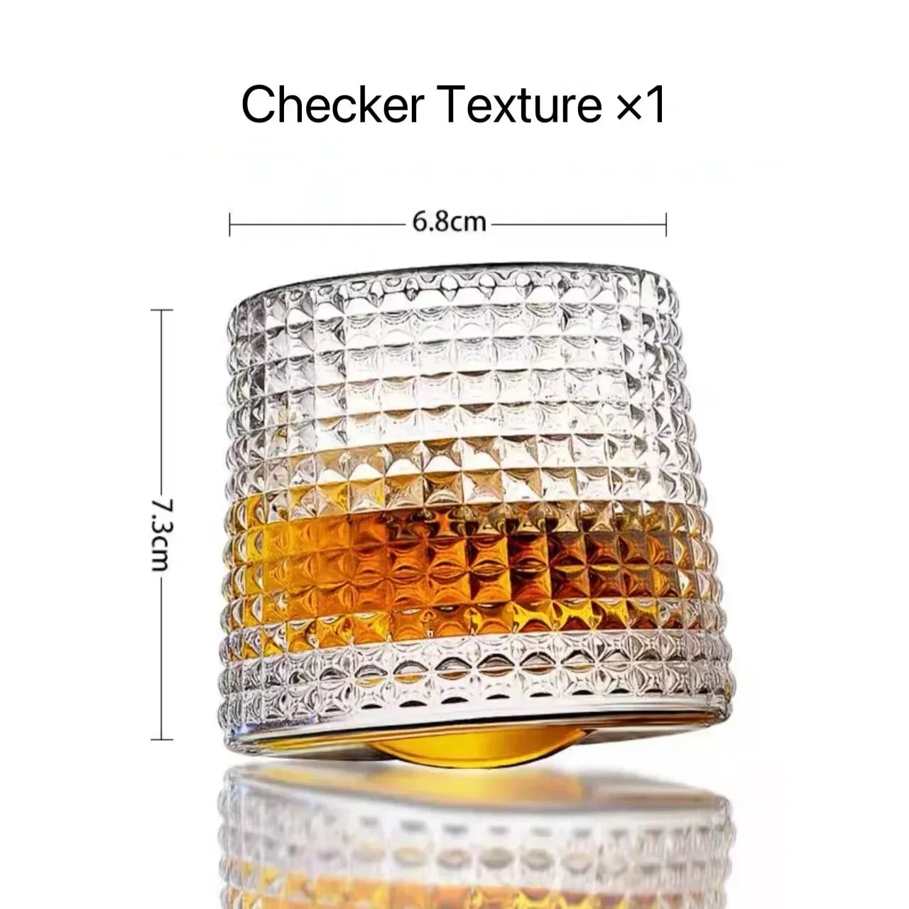 Rotating Whiskey Glass - Lead Free Crystal - Corletaria