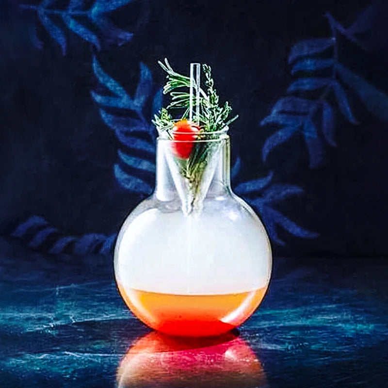Smoked Cocktail Glass - Borosilicate Lab Round - Corletaria