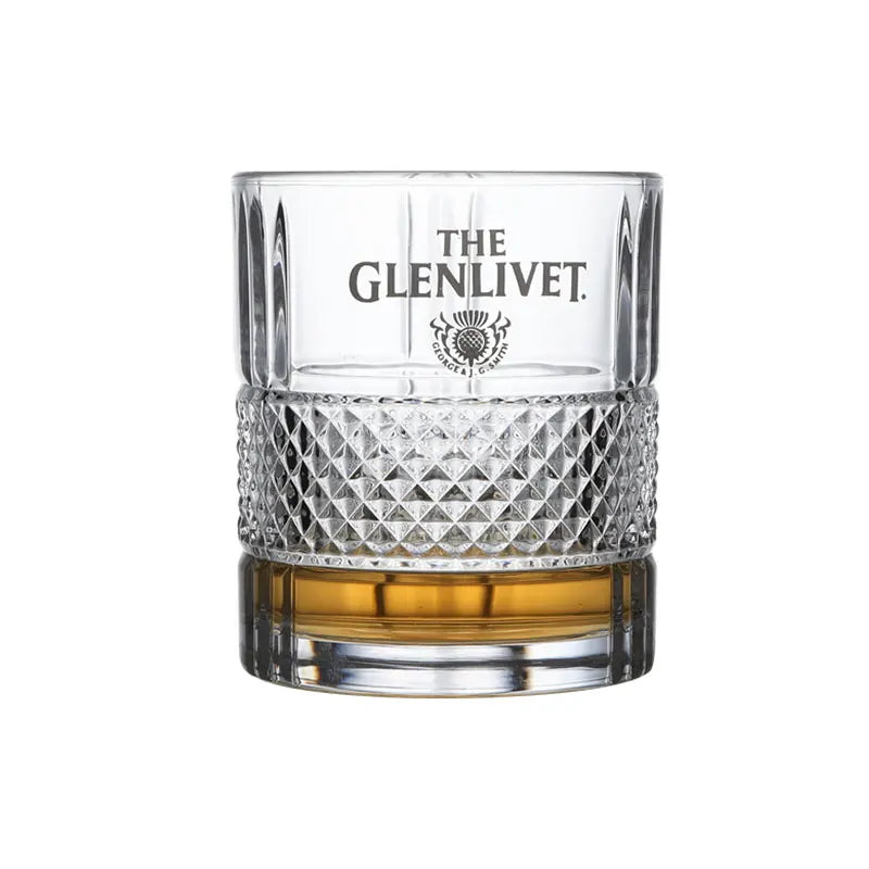 Lead-Free Crystal Rocks Glass 320ml - Glenlivet Cut Pattern - Corletaria
