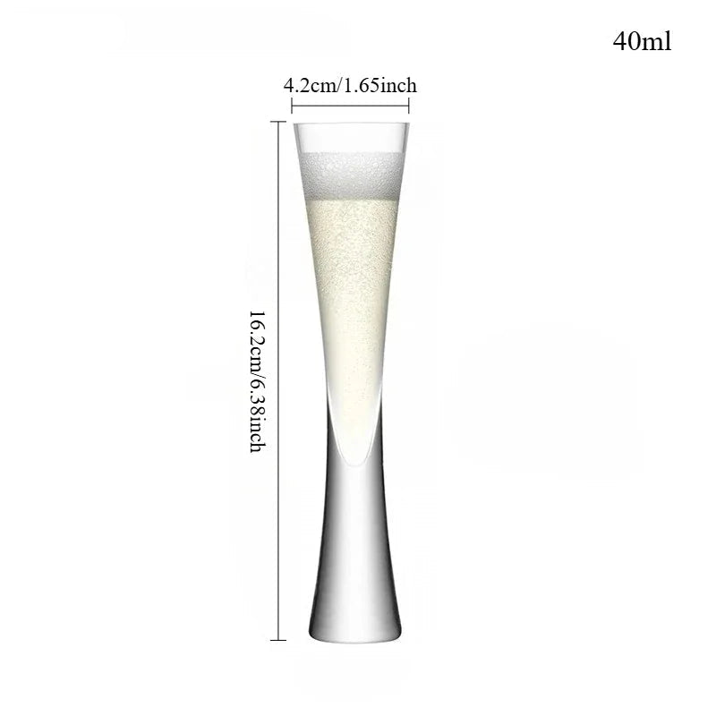 Champagne Flute Glass - Lead-Free Crystal - Corletaria