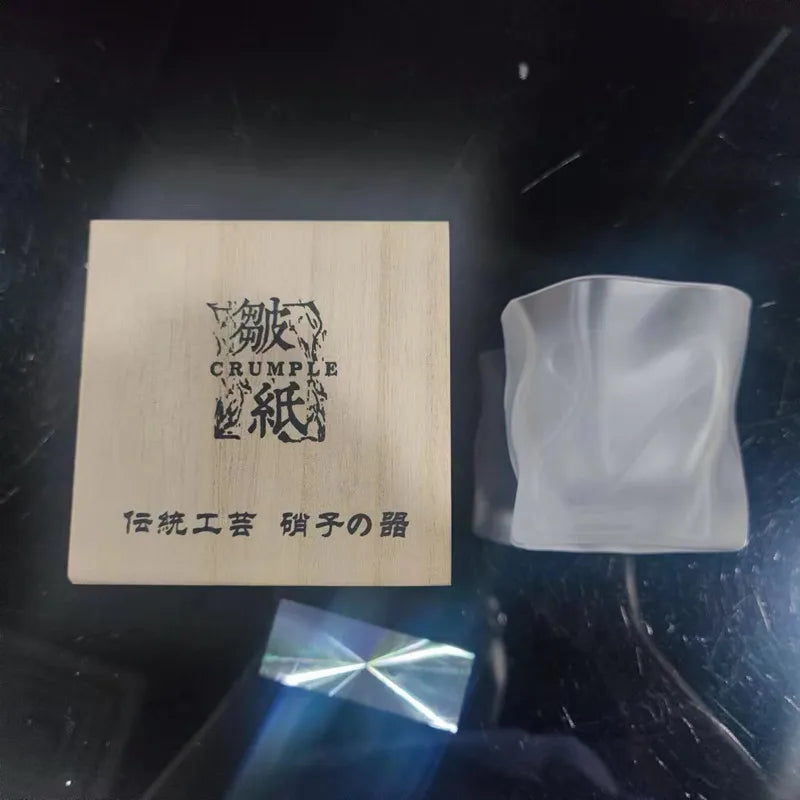 Whiskey Glass - Lead Free Crystal, Gold Rim - Corletaria