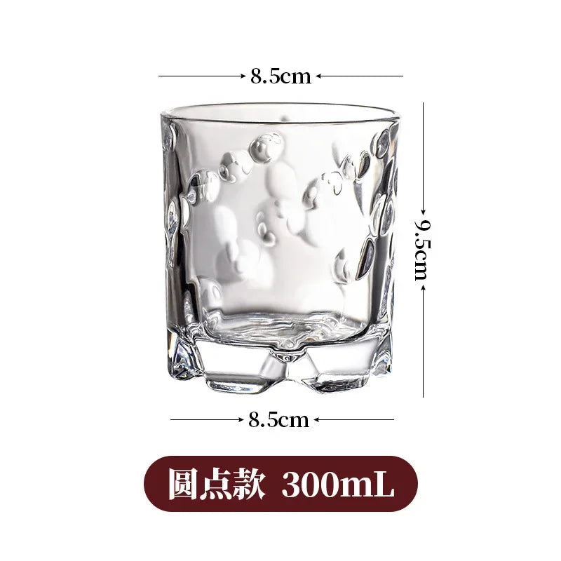Rotating Whiskey Glass - 300ml Heavy Glass, Spiral Grip - Corletaria