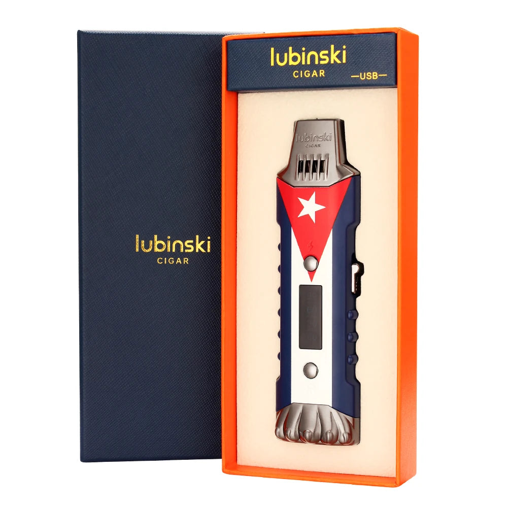 Gift box presentation of USB rechargeable Lubinski cigar lighter