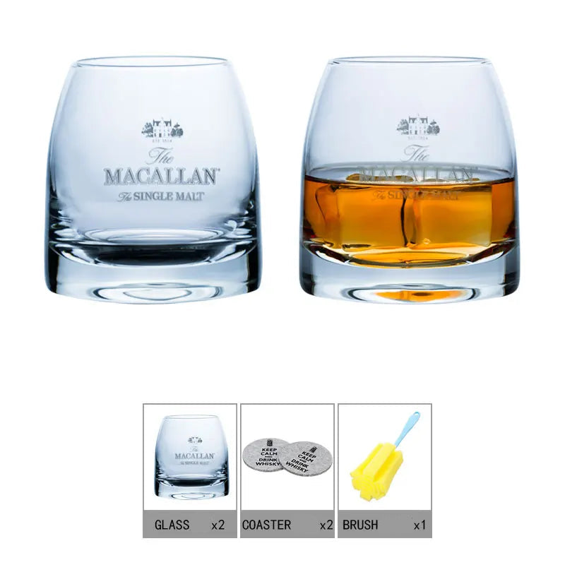 Whiskey Tumbler - Heavy Base Curved Glass - Corletaria