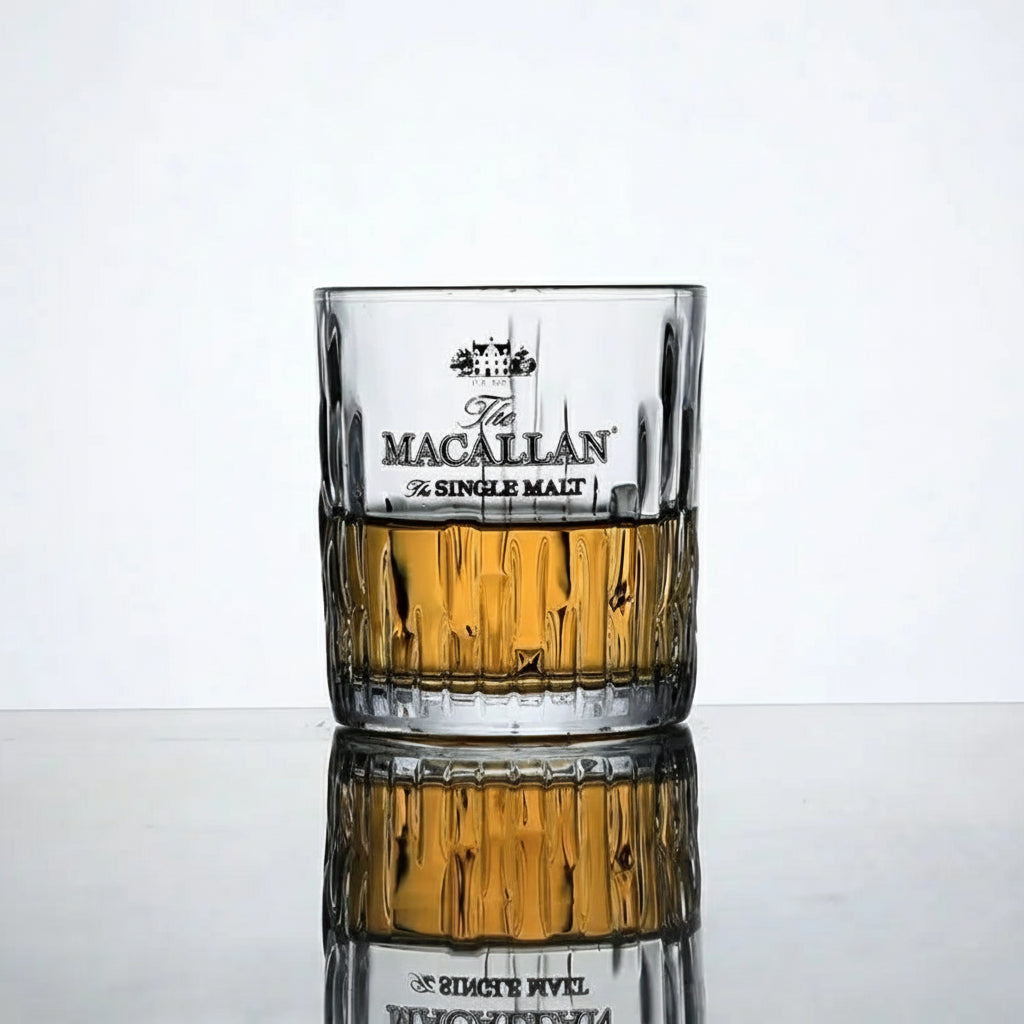 Faceted Whiskey Tumbler Glass - 240ml Weighted Base - Corletaria