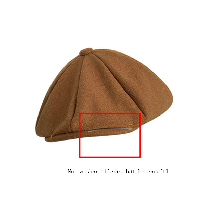 Wool Newsboy Cap - Classic Eight Panel - Corletaria