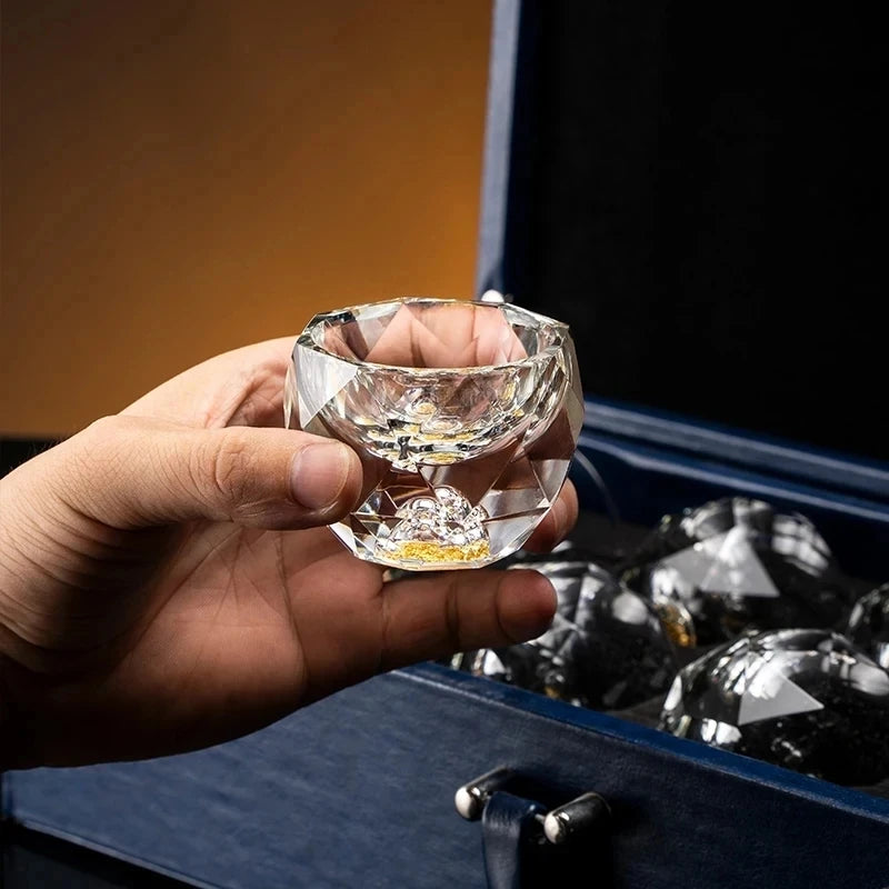 Crystal Shot Glass - Diamond Cut 50ml Set - Corletaria Glasses