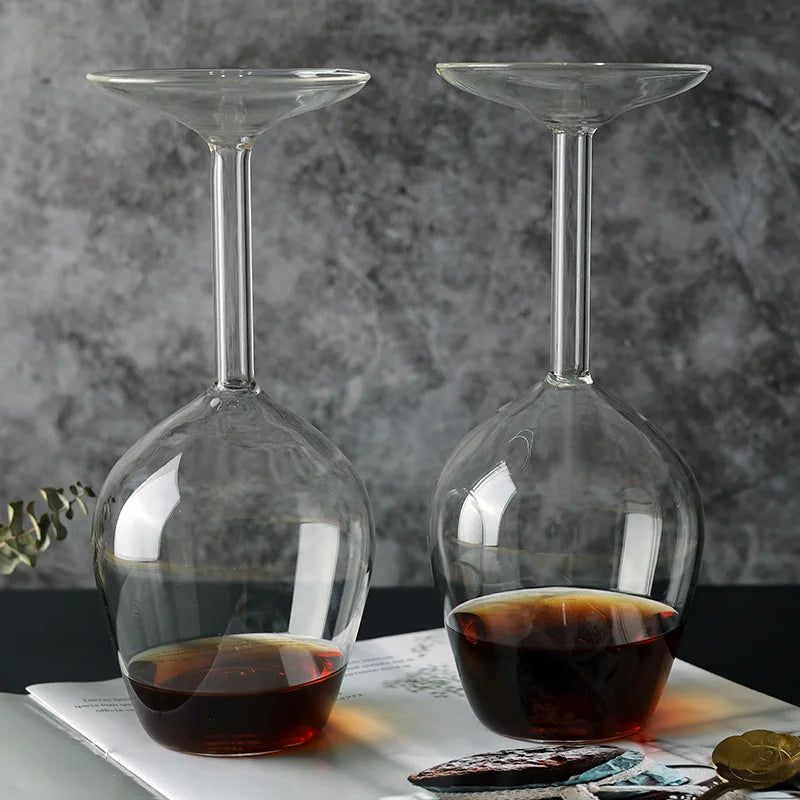 Upside Down Whiskey Glass - Hand Blown Glass - Corletaria