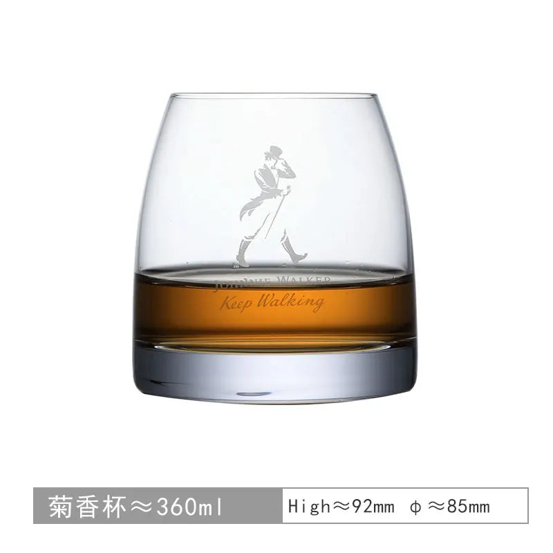 Johnnie Walker Whiskey Glass - 360ml Lead Free Crystal Tumbler
