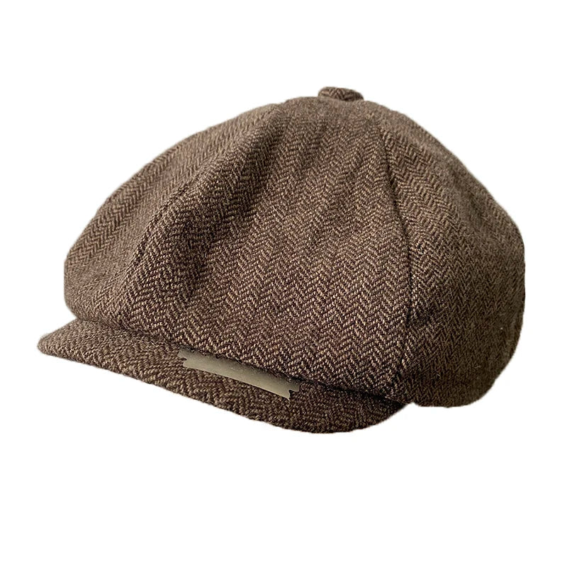 Wool Newsboy Cap - Classic Eight Panel - Corletaria