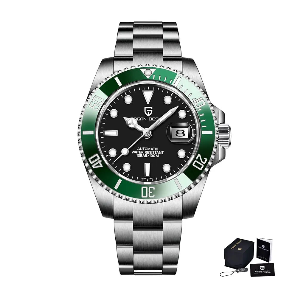 Automatic Diver Watch 40mm - Sapphire Glass, Steel - Corletaria