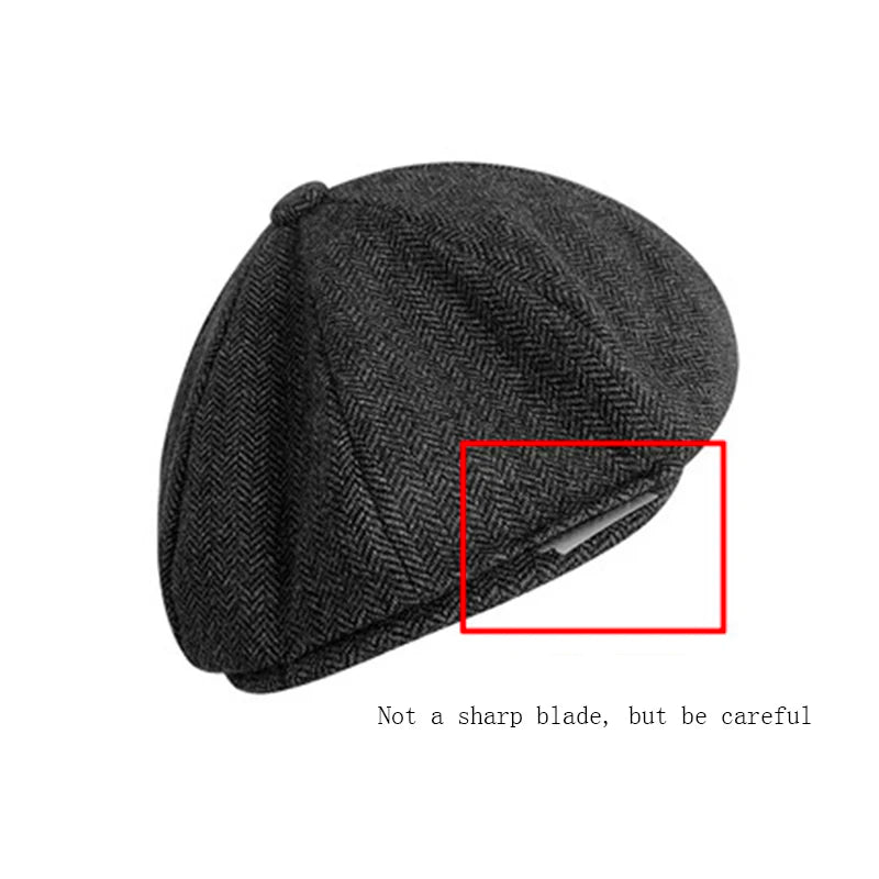 Wool Newsboy Cap - Classic Eight Panel - Corletaria