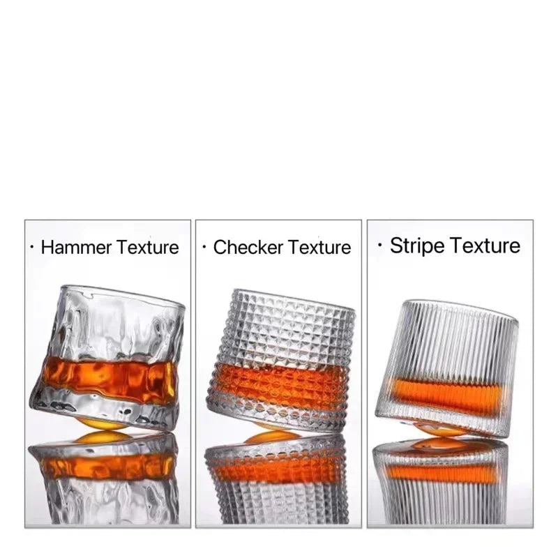 Rotating Whiskey Glass - Lead Free Crystal - Corletaria