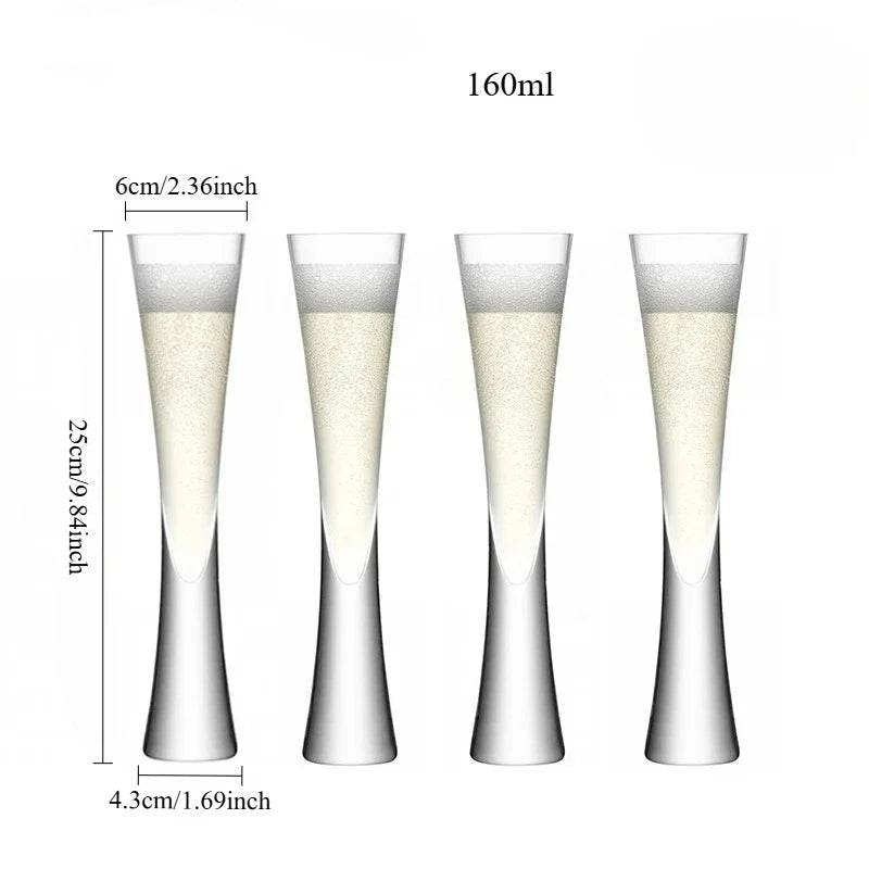 Champagne Flute Glass - Lead-Free Crystal - Corletaria