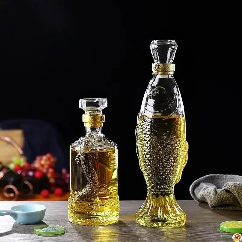 Dragon Whiskey Decanter - Lead Free Glass 500ml - Corletaria