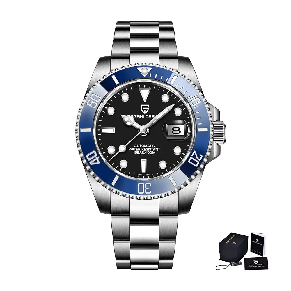 Automatic Diver Watch 40mm - Sapphire Glass, Steel - Corletaria