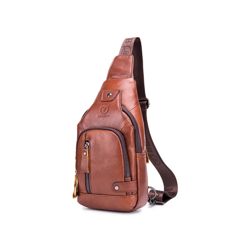 Leather Sling Chest Bag - Cowhide USB Ready - Corletaria
