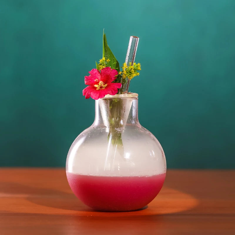 Smoked Cocktail Glass - Borosilicate Lab Round - Corletaria