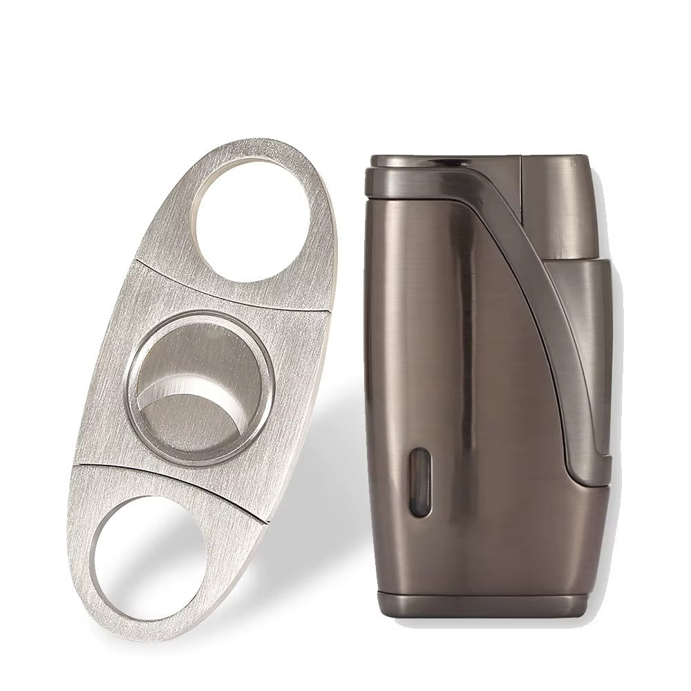 Cutter executing straight cut on cigar cap — clean finish.