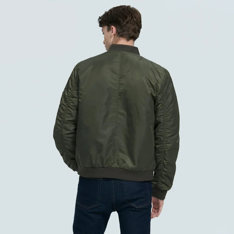 Mens Bomber Jacket - Polyester Flight Coat - Corletaria