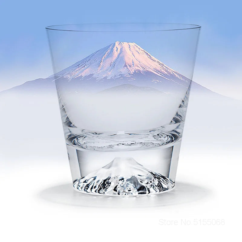 Crystal Whiskey Glass - Mount Fuji Base, 300ml - Corletaria