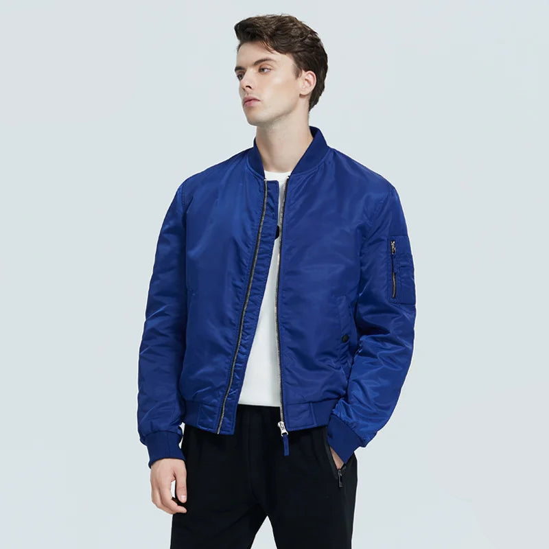 Mens Bomber Jacket - Polyester Flight Coat - Corletaria