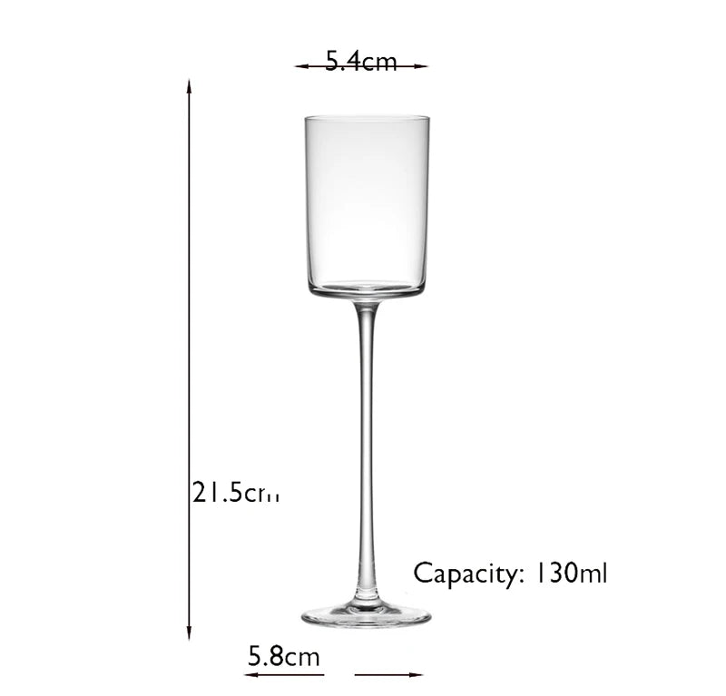 Tall Stem Champagne Flute - Hand Blown Crystal Clarity - Corletaria