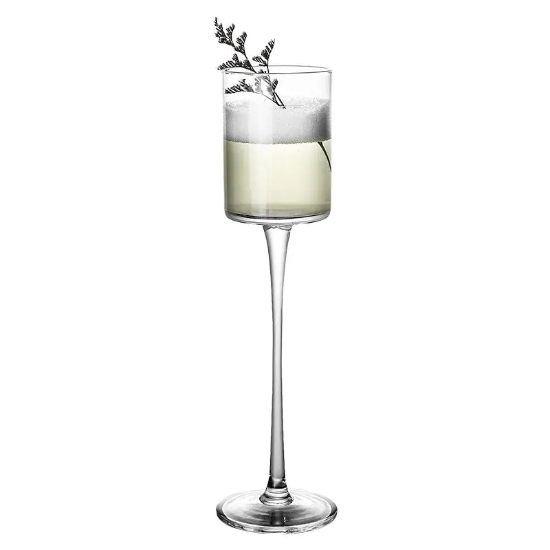 Tall Stem Champagne Flute - Hand Blown Crystal Clarity - Corletaria