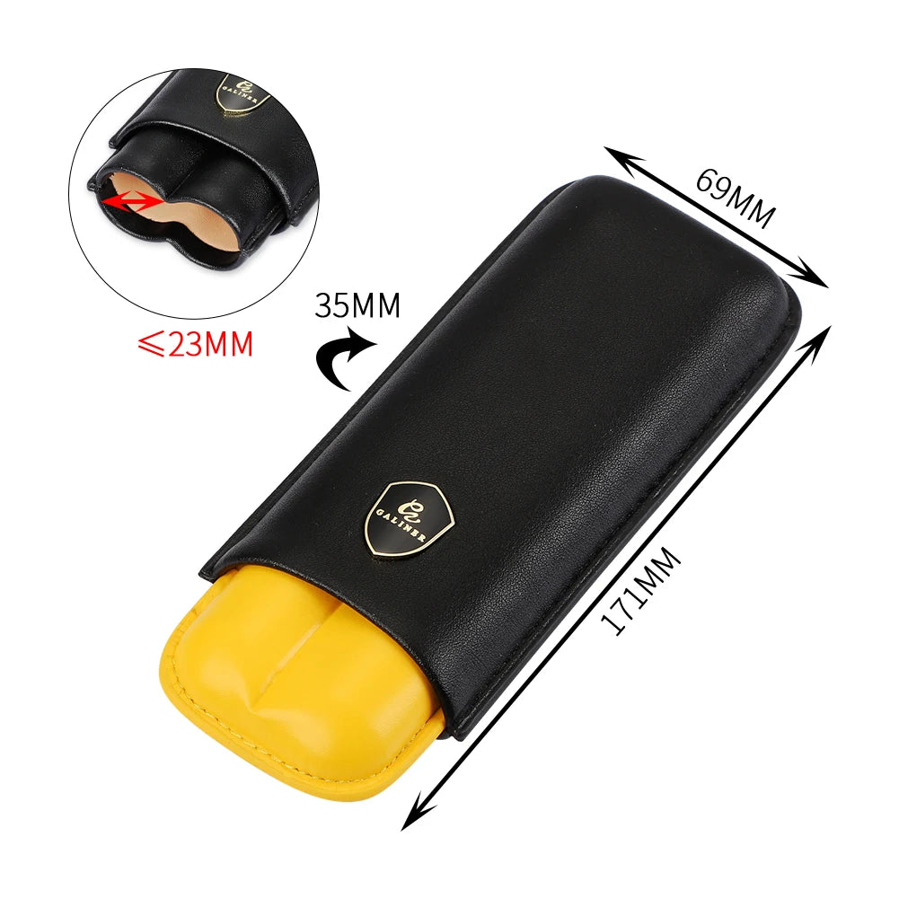 Gift box with GALINER leather cigar case - presentation ready