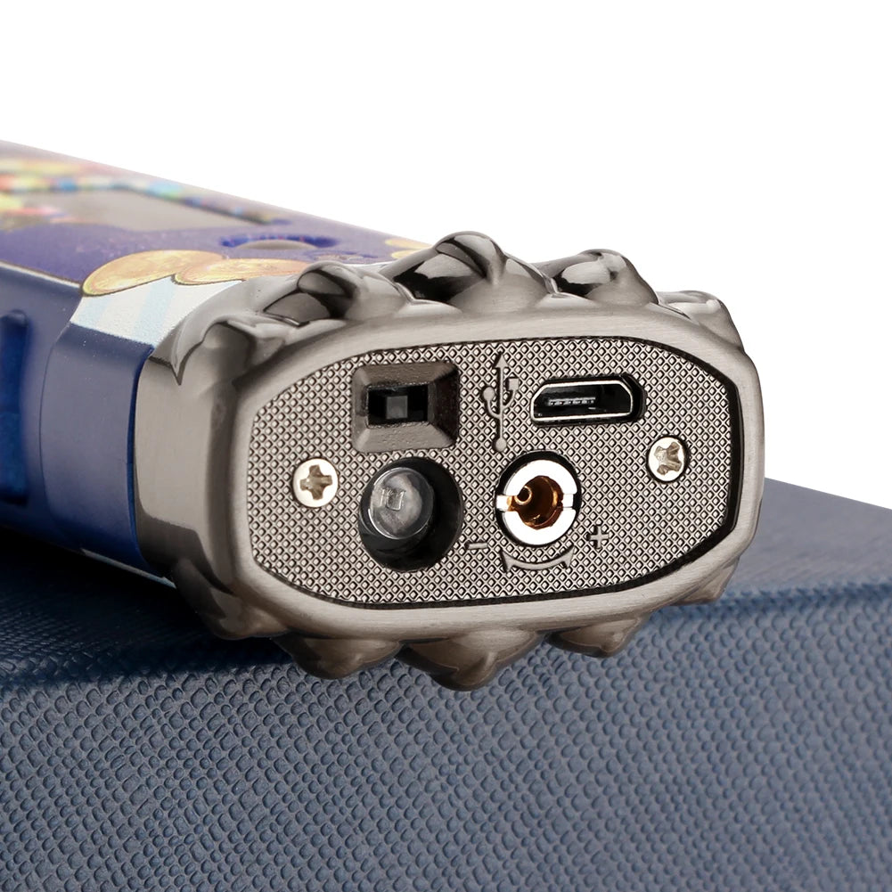 Multifunction bottom with USB charging port, master switch and flame regulator