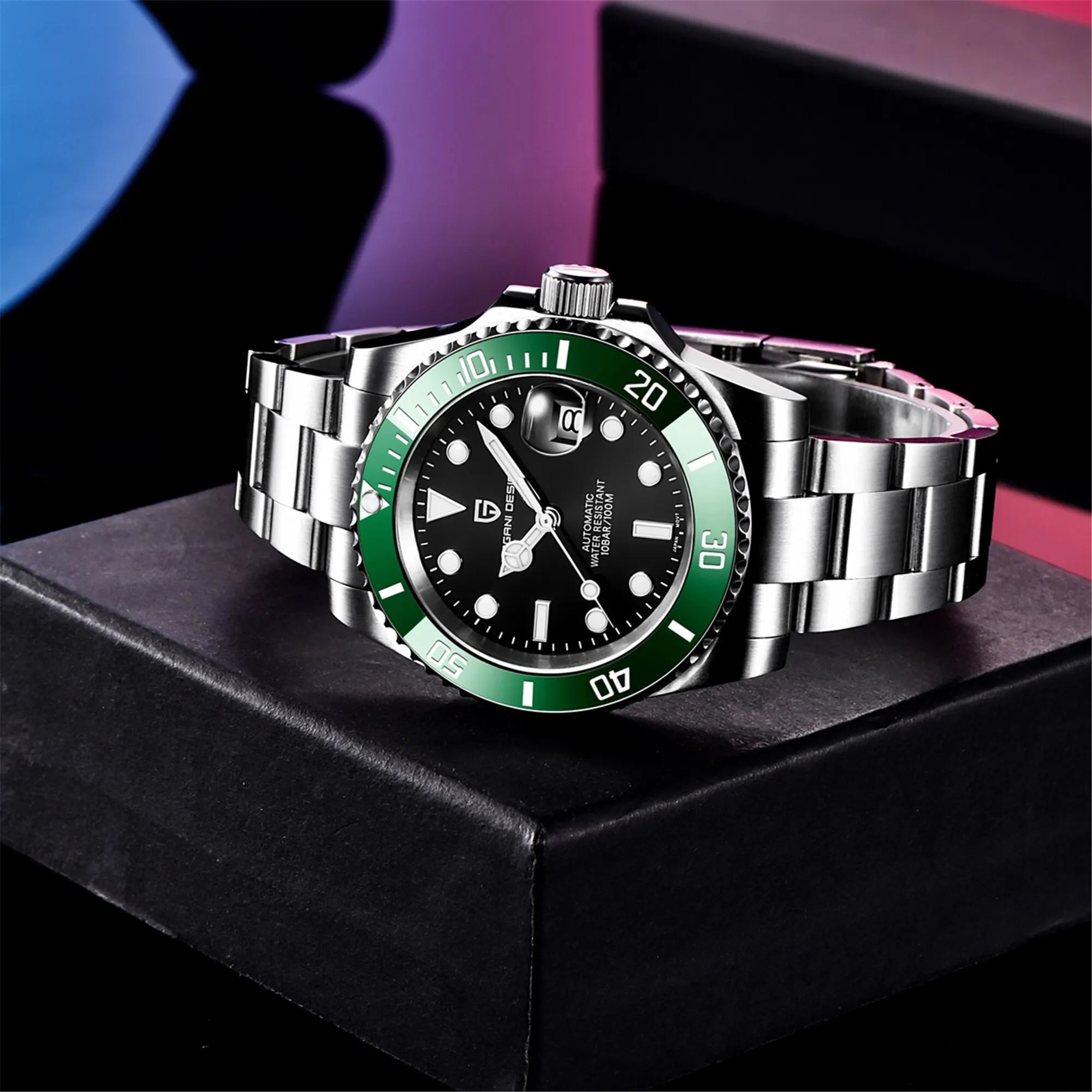 Automatic Diver Watch 40mm - Sapphire Glass, Steel - Corletaria