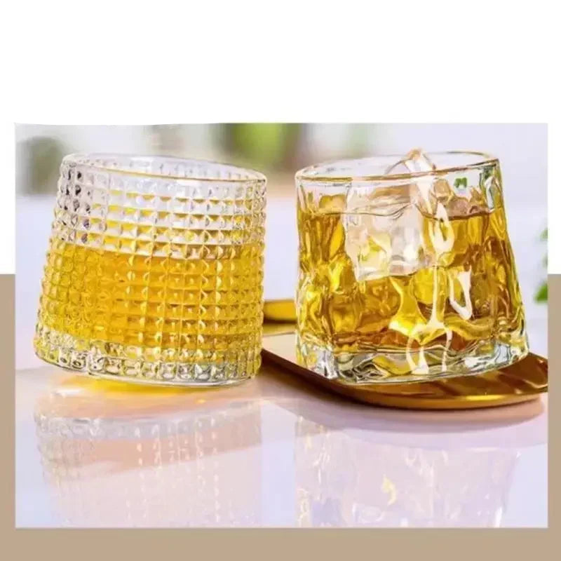 Rotating Whiskey Glass - Lead Free Crystal - Corletaria