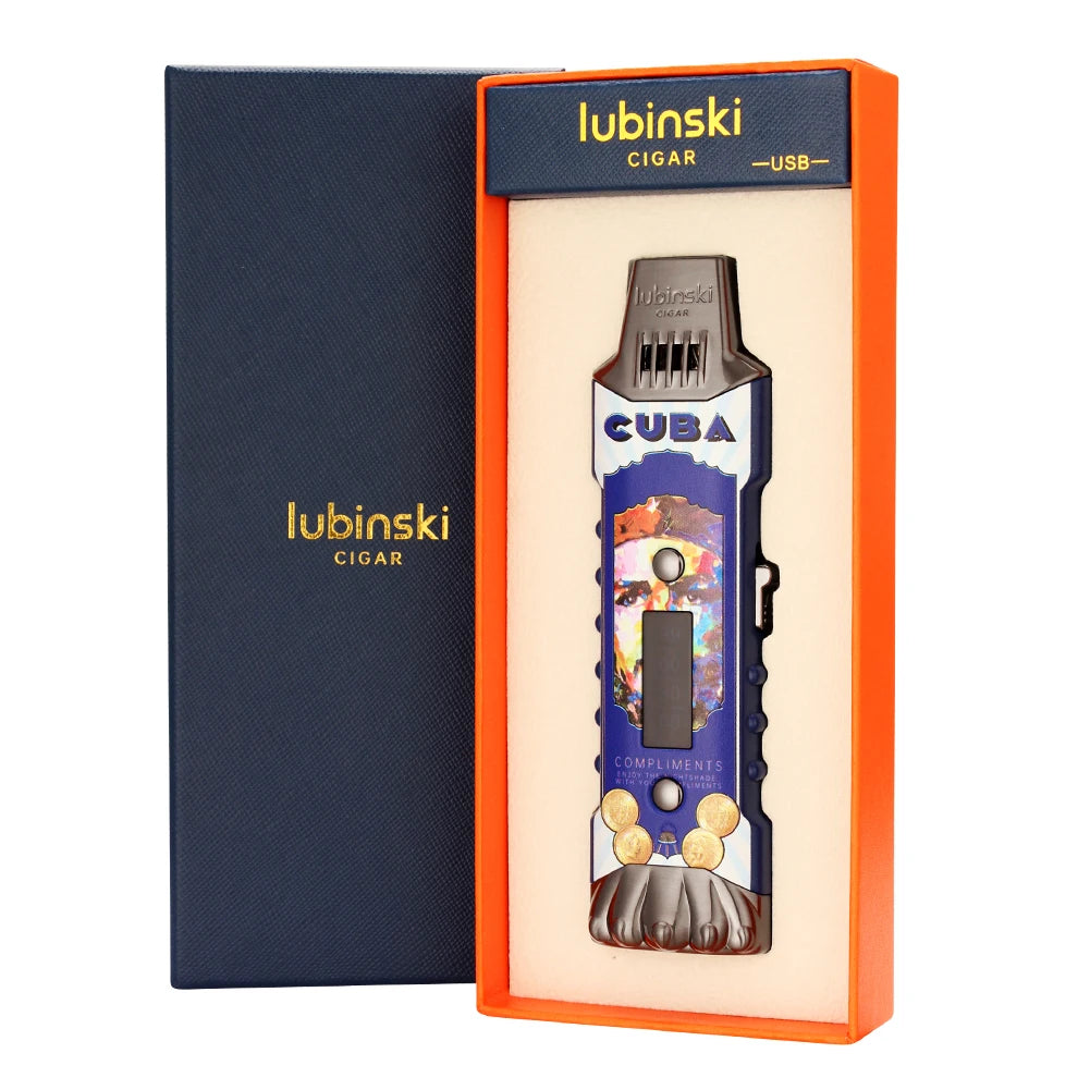 Gift box presentation of USB rechargeable Lubinski cigar lighter