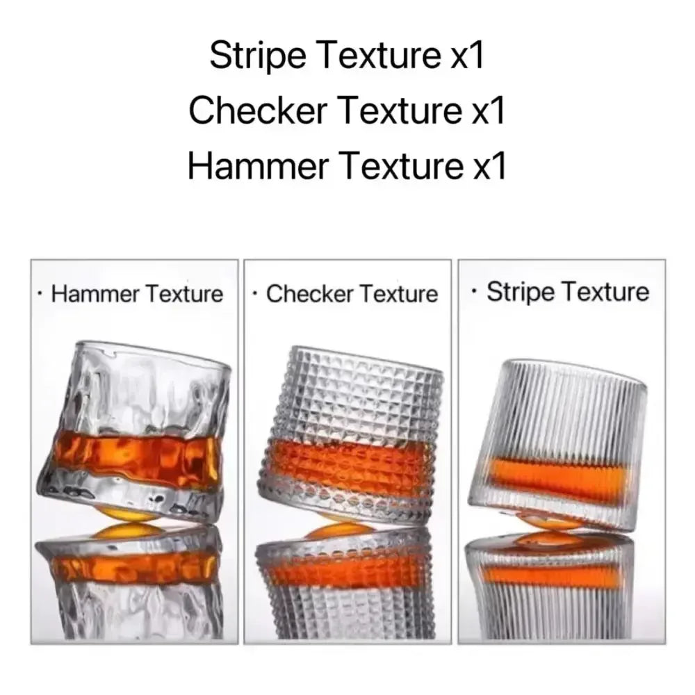 Rotating Whiskey Glass - Lead Free Crystal - Corletaria