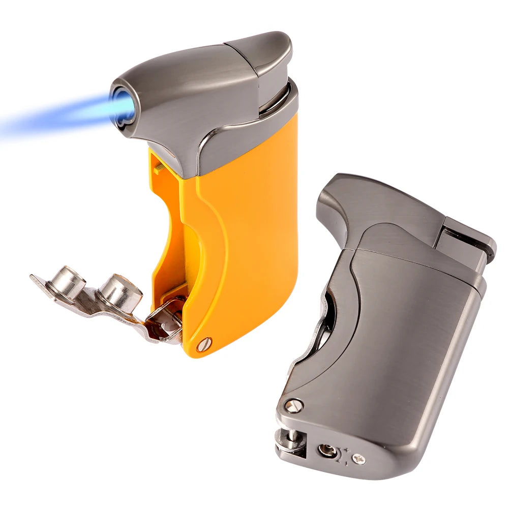 Integrated cigar punch detail — precision accessory for daily use.