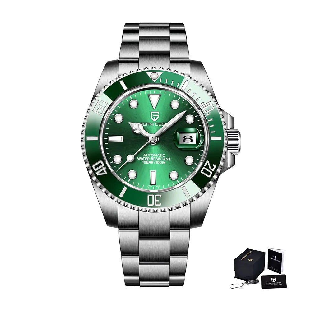 Automatic Diver Watch 40mm - Sapphire Glass, Steel - Corletaria